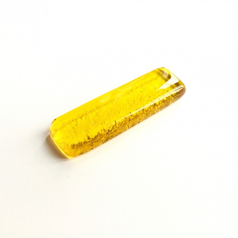 Porte couteau en fusing verre Jaune vif N°1