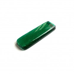Porte couteau en verre fusing émeraude sombre N°12