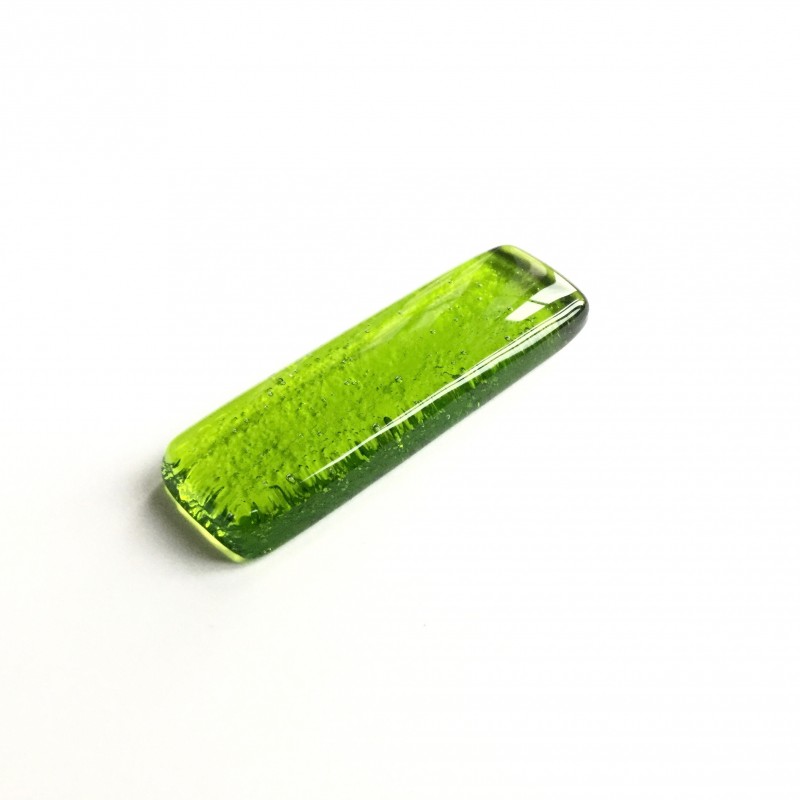 Porte couteau en verre fusing vert printemps N°15