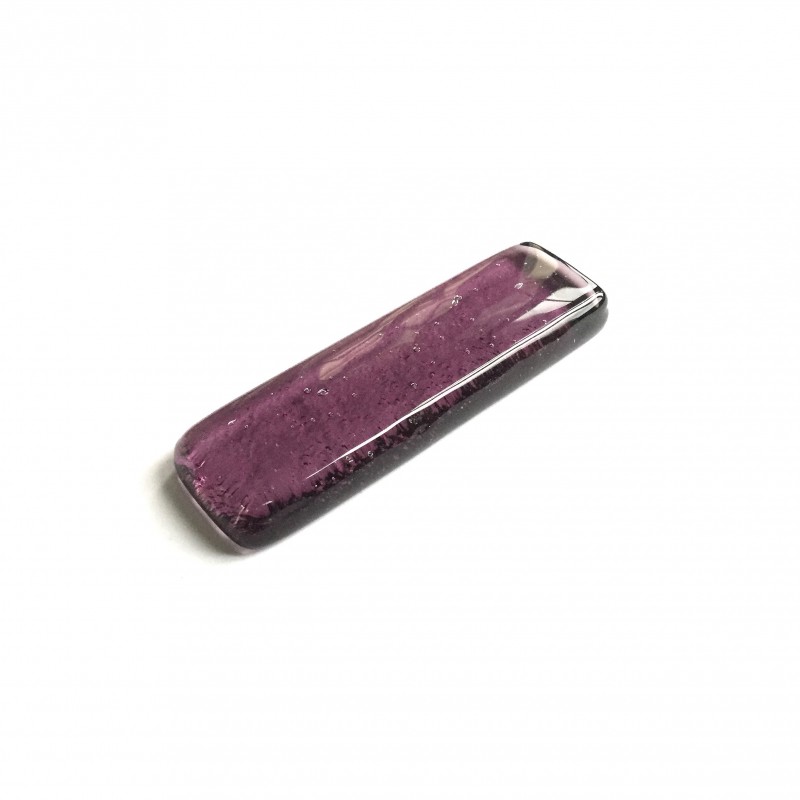 Porte couteau en verre fusing prune N°20