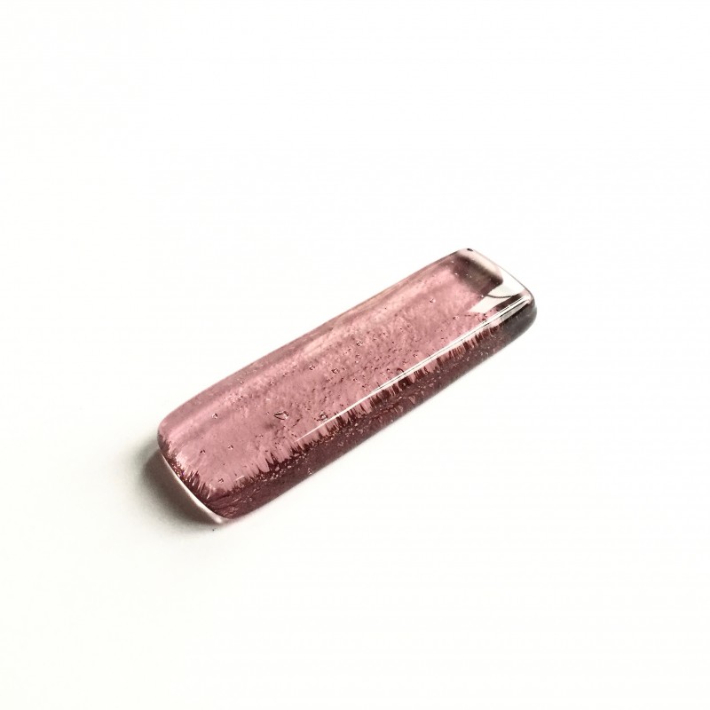 Porte couteau en verre fusing prune clair N°21