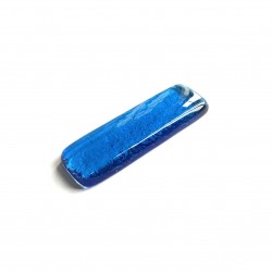 Porte couteau en verre fusing bleu indien N°27