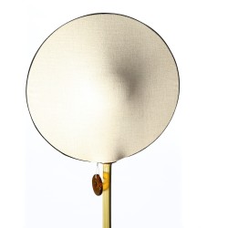 Lampe bambou KALAMEO avec abat-jour GALAXI face lin