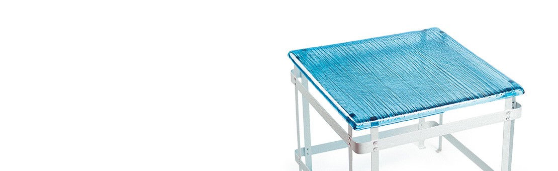 Table basse en verre potager